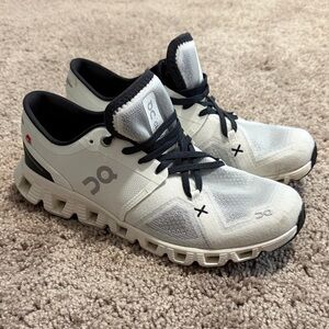 On Running Men's Athletic Shoes in White and Black